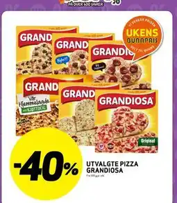 Bunnpris UTVALGTE PIZZA GRANDIOSA tilbud