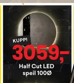 Right Price Tiles Half Cut LED speil 100Ø, NOK 3059 tilbud