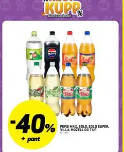 Bunnpris PEPSI MAX, SOLO, SOLO SUPER, VILLA, MOZELL OG 7 UP tilbud