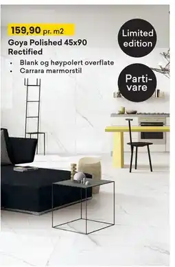 Right Price Tiles Goya Polished 45x90 Rectified, NOK 159.9 tilbud