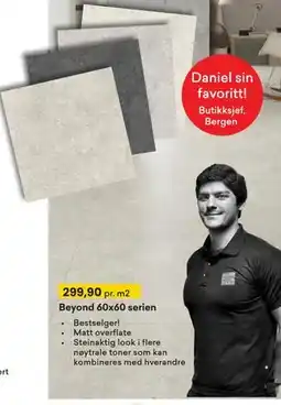 Right Price Tiles Beyond 60x60 serien, NOK 299.9 tilbud