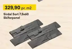 Right Price Tiles Sirdal Sort 7,5x60 Skiferpanel, NOK 329.9 tilbud