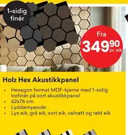 Right Price Tiles Hexagon format MDF-kjerne med 1-sidig trefinér på sort akustikkpanel tilbud