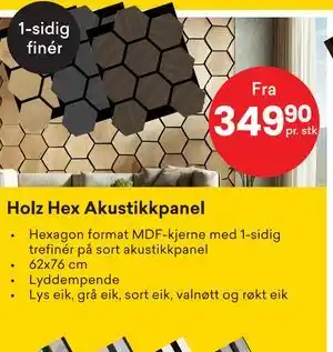 Right Price Tiles Hexagon format MDF-kjerne med 1-sidig trefinér på sort akustikkpanel tilbud