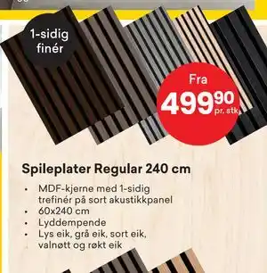 Right Price Tiles Spileplater Regular 240 cm tilbud