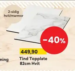 Right Price Tiles Tind Topplate 82cm Hvit, NOK 449.9 tilbud