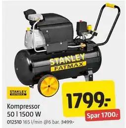 Jula Kompressor 50 l 1500 W, NOK 1799 tilbud