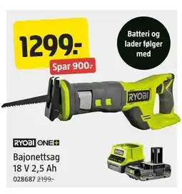 Jula Bajonettsag 18 V 2,5 Ah, NOK 1299 tilbud