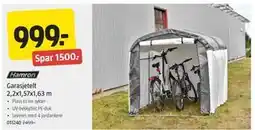 Jula Garasjetelt 2,2x1,57x1,63 m, NOK 999 tilbud