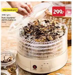 Jula Frukt-/sopptørker 250 W 27xØ34 cm, NOK 299 tilbud