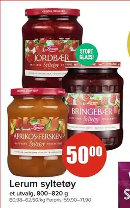 Spar Lerum syltetøy, NOK 50 tilbud