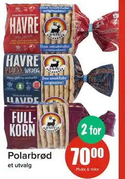 Spar Polarbrød, NOK 70 tilbud