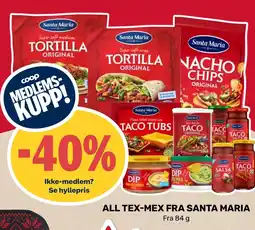 Coop Marked ALL TEX-MEX FRA SANTA MARIA tilbud