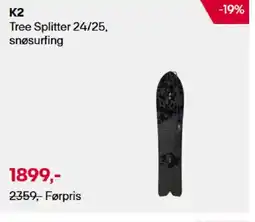 XXL Sport K2 Tree Splitter 24/25, snøsurfing tilbud