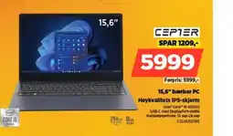 POWER CEPTER 15,6" bærbar PC Høykvalitets IPS-skjerm tilbud