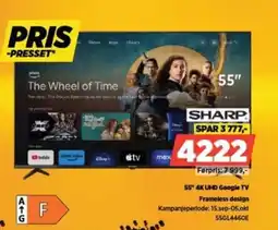 POWER SHARP 55" 4K UHD Google TV Frameless design tilbud