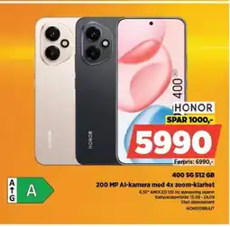 POWER HONOR 400 5g 512 gb 200 MP Al-kamera med 4x zoom-klarhet tilbud