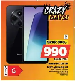 POWER Redmi 14C 128 GB Kraft, ytelse og stil tilbud