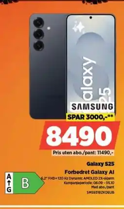 POWER SAMSUNG Galaxy S25 Forbedret Galaxy Al tilbud