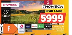 POWER THOMSON 55" HDR Google tv Smart Bakbelyst Fjernkentroil tilbud
