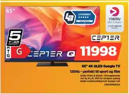 POWER CEPTER 65" 4K QLED Google TV tilbud