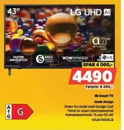 POWER LG 4K Smart TV Slank design tilbud