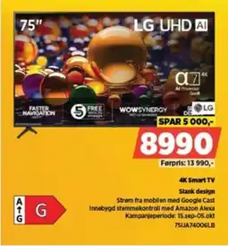 POWER LG 4K Smart TV Slank design tilbud