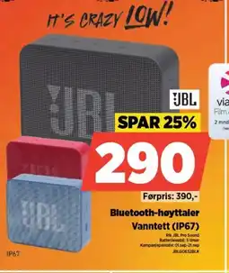 POWER JBL vi Bluetooth-høyttaler Vanntett (IP67) tilbud