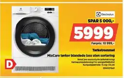 POWER Electrolux Tørketrommel MixCare tørker blandede lass uten sortering tilbud