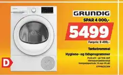 POWER GRUNDIG Tørketrommel Hyglene- og tidsprogrammer tilbud