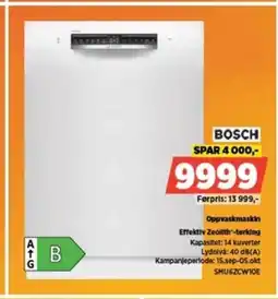 POWER BOSCH Oppvaskmaskin Effektiv Zeolith-torking tilbud