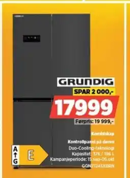 POWER GRUNDIG Kombiskap Kontrollpanel på døren tilbud