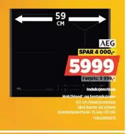 POWER AEG Induksjonstopp Hob2Hood og brofunksioner tilbud