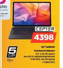POWER CEPTER 12,1" nettbrett Tastaturetul Inkludert tilbud