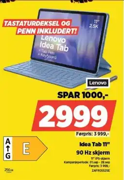 POWER Lenovo Idea Tab 11" 90 Hz skjerm tilbud