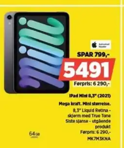 POWER IPad Mini 8,3" (2021) Mega kraft. Mini størrelse. tilbud