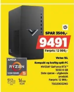 POWER HP Vitus Kompakt og kraftig spill-PC tilbud
