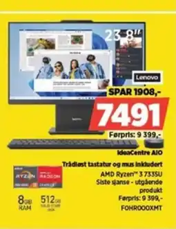 POWER Lenovo IdeaCentre AIO Trádlost tastatur og mus Inkludert tilbud