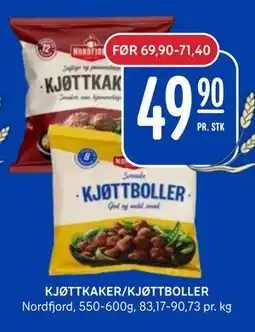 Rema 1000 KJØTTKAKER/KJØTTBOLLER, NOK 49.9 tilbud