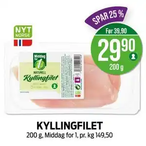 Kiwi KYLLINGFILET, NOK 29.9 tilbud
