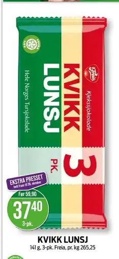 Kiwi KVIKK LUNSJ, NOK 37.4 tilbud