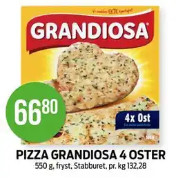 Kiwi PIZZA GRANDIOSA 4 OSTER, NOK 66.8 tilbud
