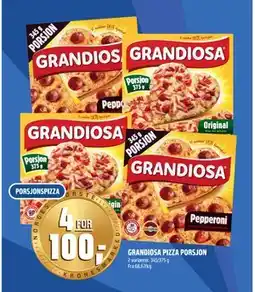 Coop Obs GRANDIOSA PIZZA PORSJON, NOK 100 tilbud