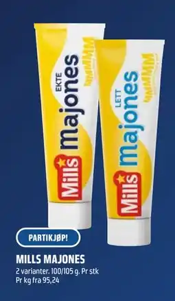 Coop Obs MILLS MAJONES, NOK 10 tilbud