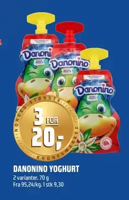 Coop Obs DANONINO YOGHURT, NOK 20 tilbud