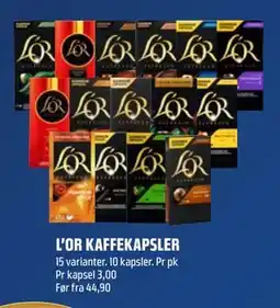 Coop Obs L’OR KAFFEKAPSLER, NOK 30 tilbud