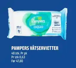 Coop Obs PAMPERS VÅTSERVIETTER, NOK 30 tilbud