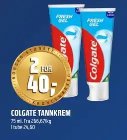 Coop Obs COLGATE TANNKREM, NOK 40 tilbud