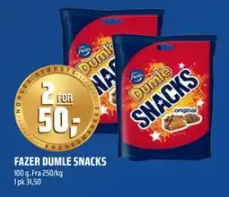 Coop Obs FAZER DUMLE SNACKS, NOK 50 tilbud