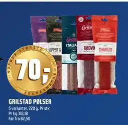 Coop Obs GRILSTAD PØLSER, NOK 70 tilbud